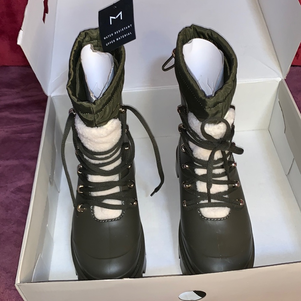 NEW Marc Fischer LTD Freely Waterproof Lace Up Rain Boots